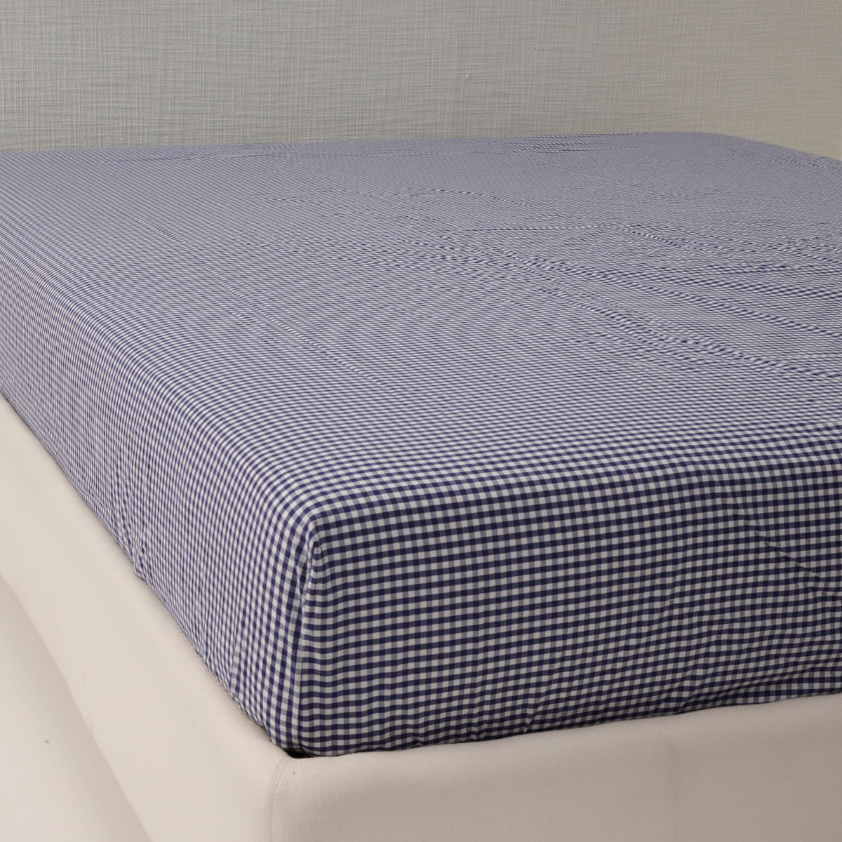 01 32 0151 Lencol de Baixo Avulso Mix And Match Xadrez  Marinho Branco 005